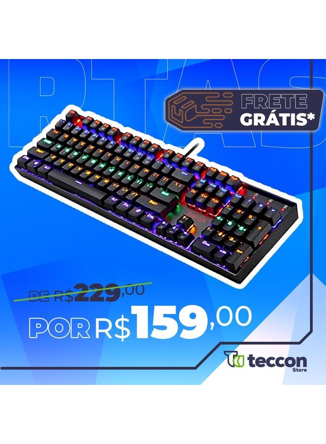 Teclado Mecânico Gamer RGB USB KL89