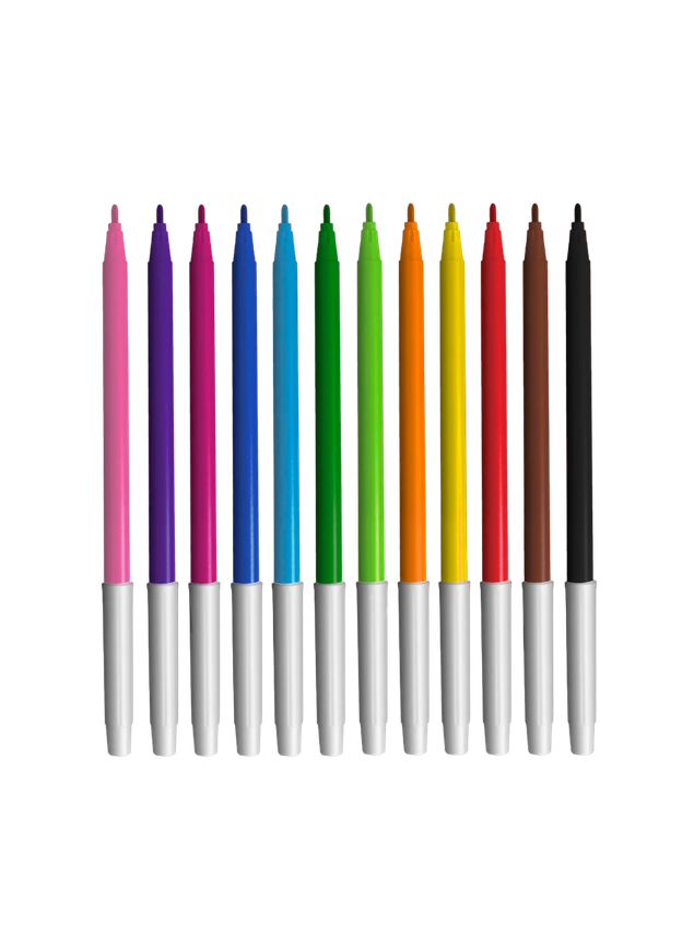 CANETINHA HIDROCOR BAZZE WAVE PONTA FINA 12 CORES SUMMIT