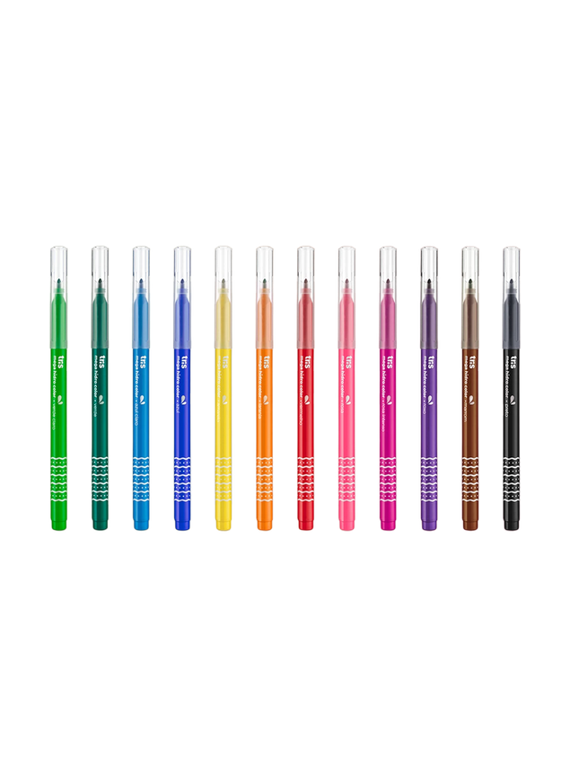 CANETINHA HIDROCOR RETRATIL TRIS 12 CORES MEGA SOFT SUMMIT