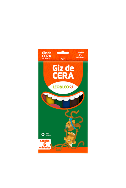 GIZ DE CERA 6 CORES FINO 8x88mm LEO&LEO