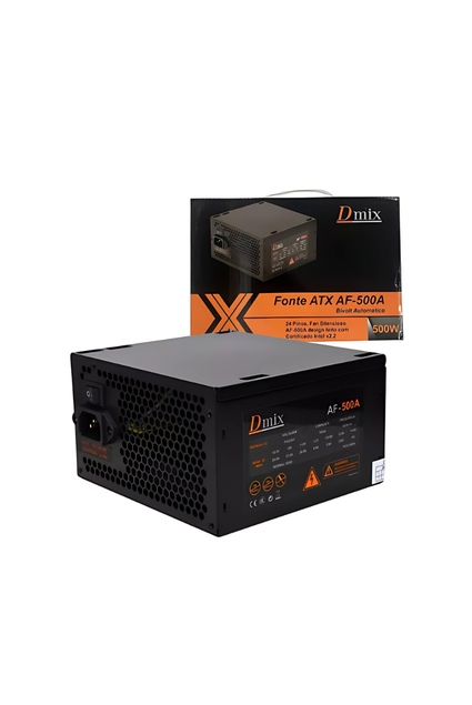 FONTE ATX 500W AF-500A DMIX COOLER 120MM BIVOLT